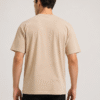 BLAKE ESSENCE The Beige Essential Tee — Beige oversized t-shirt for men, back view