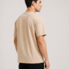 BLAKE ESSENCE The Beige Essential Tee — Beige oversized t-shirt for men, right side view