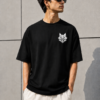 BLAKE ESSENCE The Noir Essential Tee — Noir oversized t-shirt for men, front view