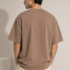 BLAKE ESSENCE The Taupe Essential Tee — Taupe oversized t-shirt for men, back view