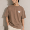 BLAKE ESSENCE The Taupe Essential Tee — Taupe oversized t-shirt for men, lifestyle view